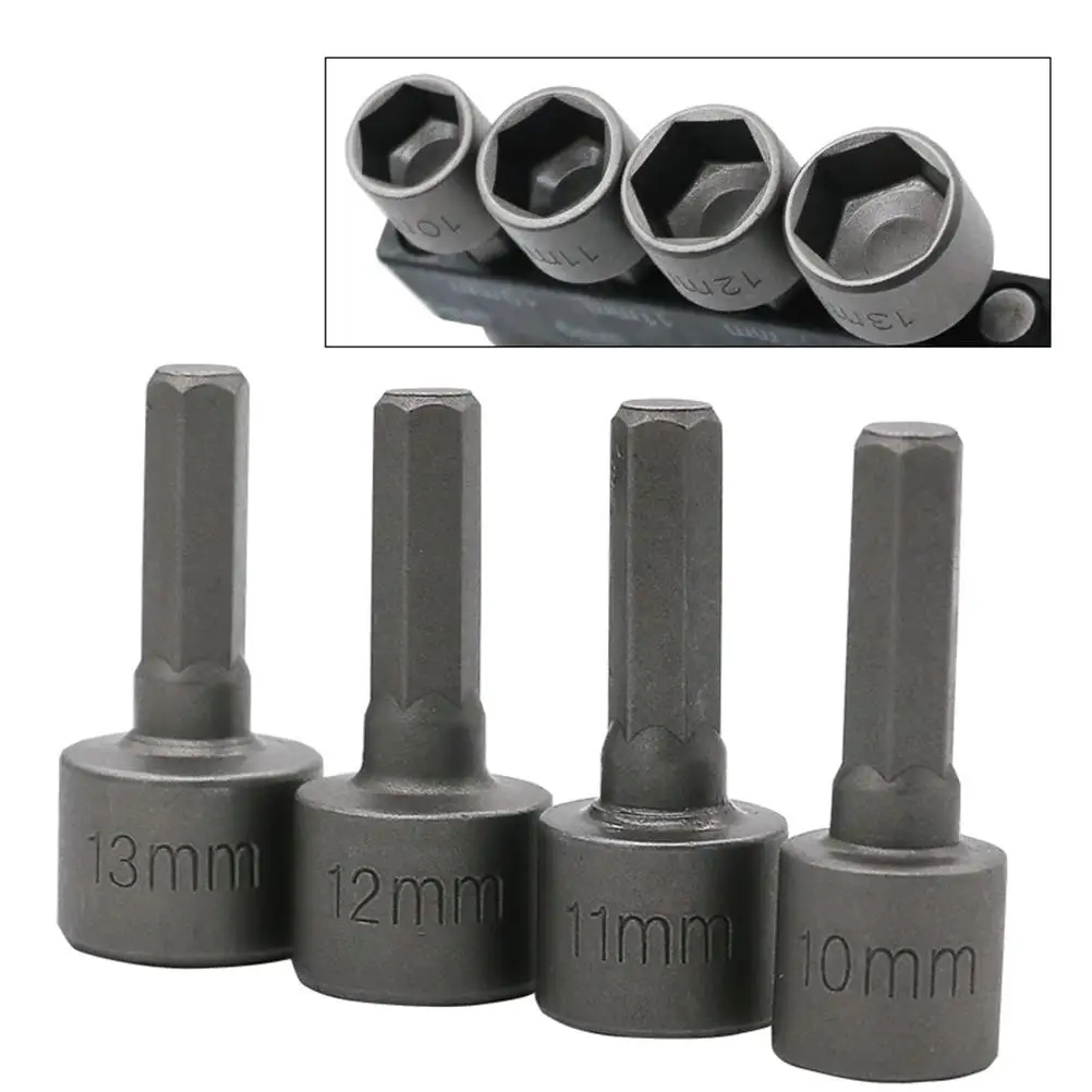 

9PCS Hexagon Shank Screwdriver Bits 6mm 13mm Drill Ratchet Impact Socket Adapter DIY Woodworking Auto Repair Hardware
