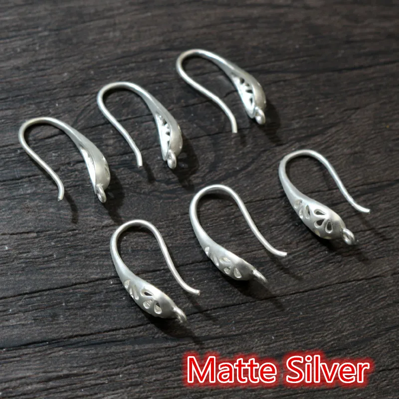 10pcs (5pairs) 20x11mm Matte Silver Plated and Gold Color Ear Hooks Earring Wires for Handmade Women Fashion Jewelry Earrings