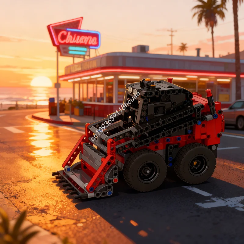 

420pcs MOC Skid Steer Loader Technical Model Building Blocks Architecture Christmas Gifts Creative Idea Education Brick Toy Kids