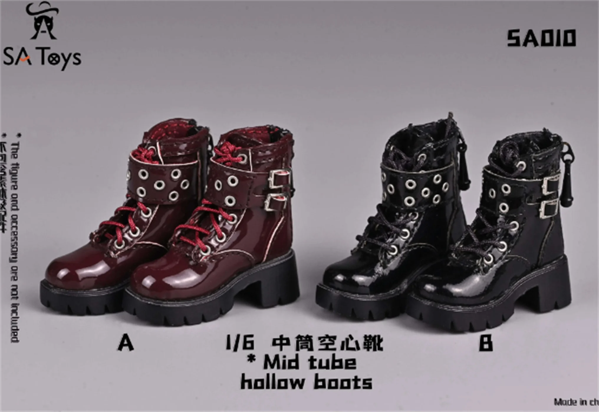 

Mid tube hollow boots 1/6 Scale Leather Shoes Female Shoes for 12inch Action Figure Model Toys