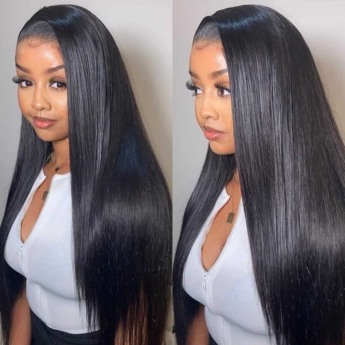 Imagen 2 del producto Mechones de cabello humano liso peruano, extensiones de cabello Remy Natural, color negro, hueso, 8-30 pulgadas, 1/3/4 piezas