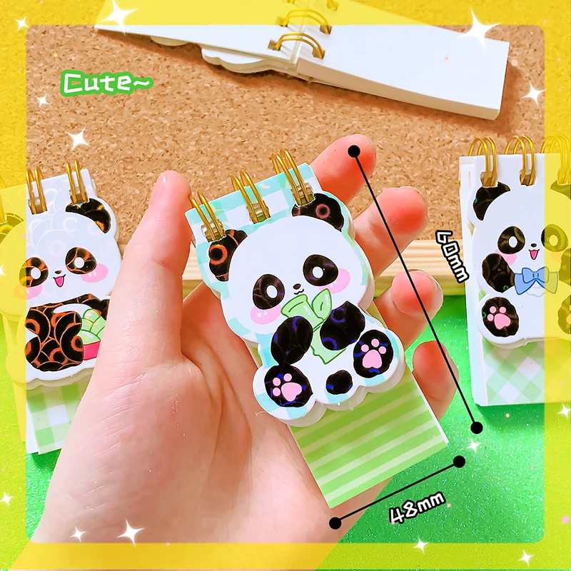 kawaii Stationery office accessories School supplies panda Portable Notebook Notepad For Daily Notes Pretty Stationery gift