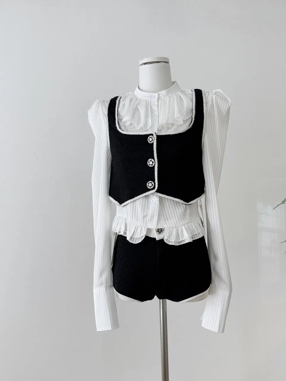 

Ele White irt Комплект футболок с высокой талией и кружевной отделкой с цветочным принтом, повседневный модный женский ансамбль премиум-класса