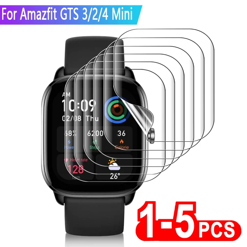 Soft Hydrogel Film for Xiaomi Amazfit GTS 2 4 Mini GTR 3 Pro Screen Protector for BiP U Pro Bip S Lite Stratos 3 T Rex Pro Pace