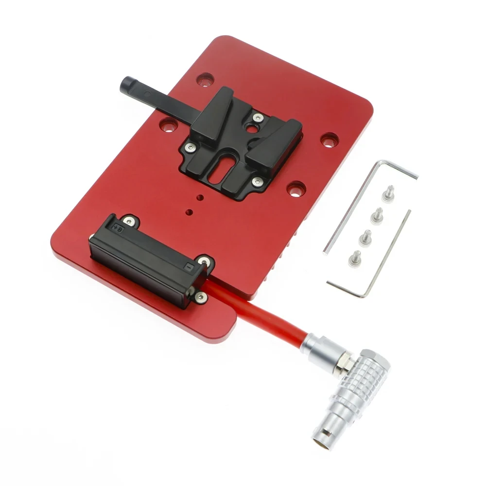 

Alvins V Mount Battery Plate for DJI Ronin 4D, V Mount Plate with 6-pin 1B DC-in Out Put Battery Mounts Plate for Ronin 4D