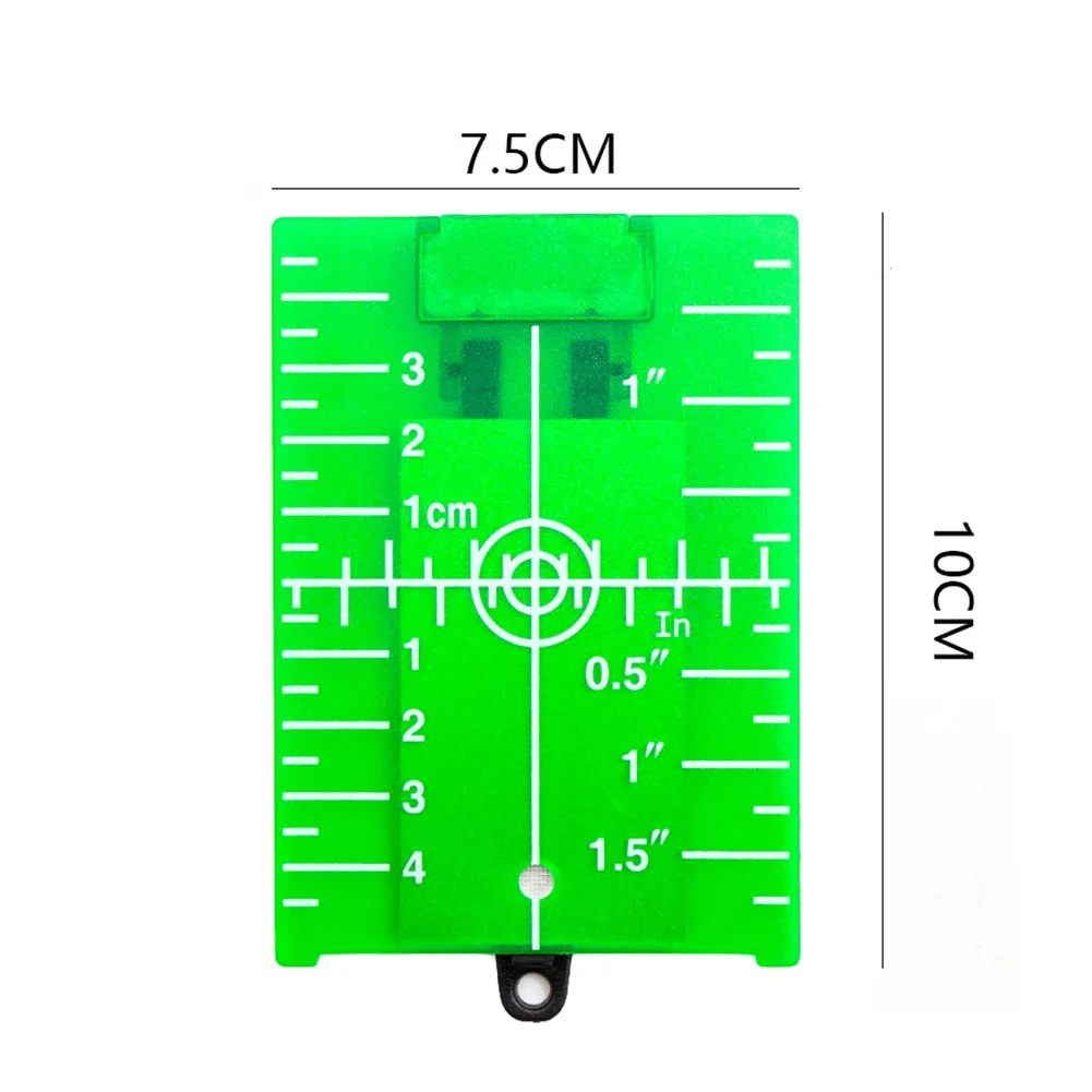 1-5Pcs Vertical/Horizontal Laser Level Target Card Red/Green Line Beam Distance Plate Inch/cm Leveling Board Tool Part