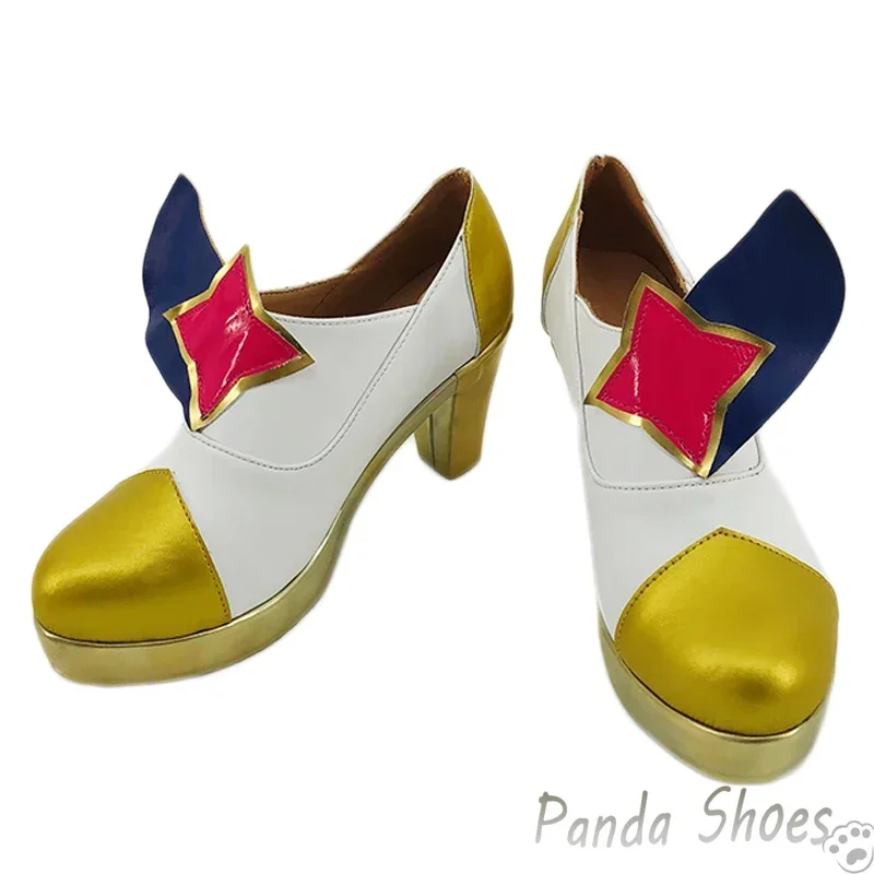 LOL Ahri Cosplay Shoes Anime Game League of Legends Cos Golden Boot Fox Ahri Cosplay Costume Prop Shoes for Halloween Party