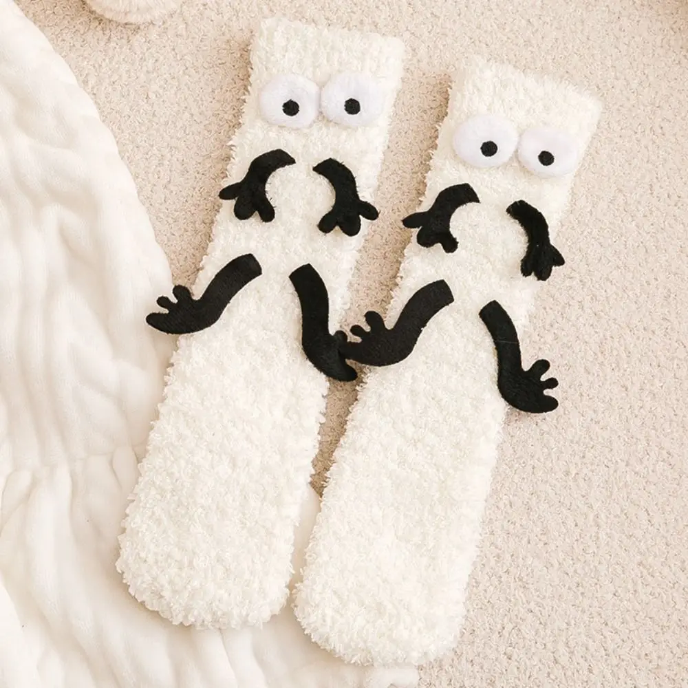 الشتاء اليابانية جميل المرجان المخملية لينة رشاقته لطيف الأطفال الجوارب المتوسطة أنبوب الجوارب الكرتون Harajuku