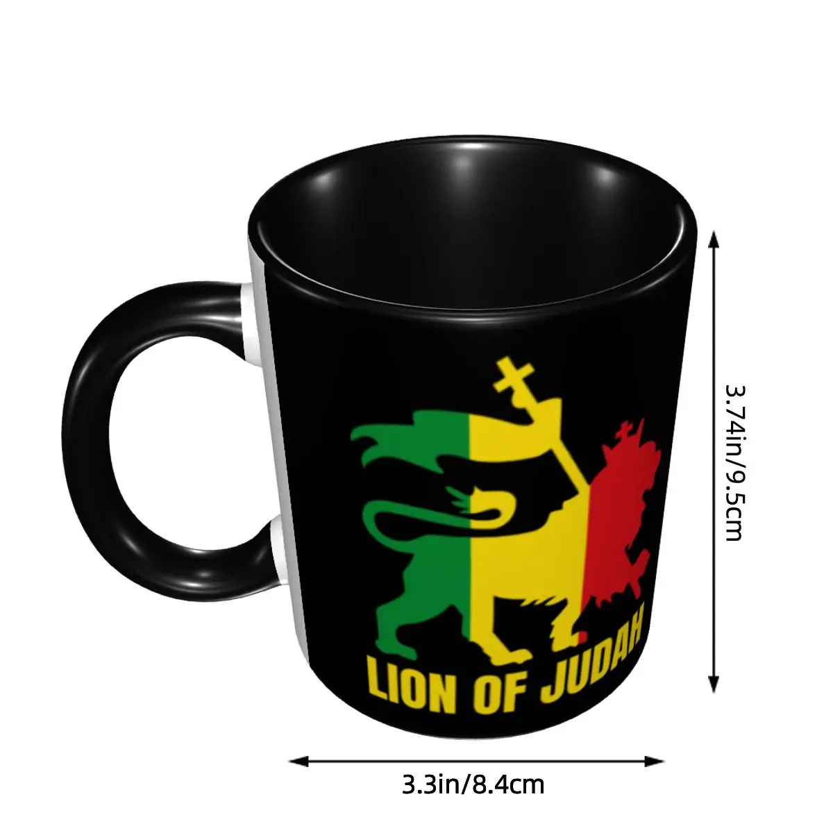 Customized Lion Of Judah Rasta Jamaican Reggae Mugs DIY Ceramic Milk Tea Coffee Cup