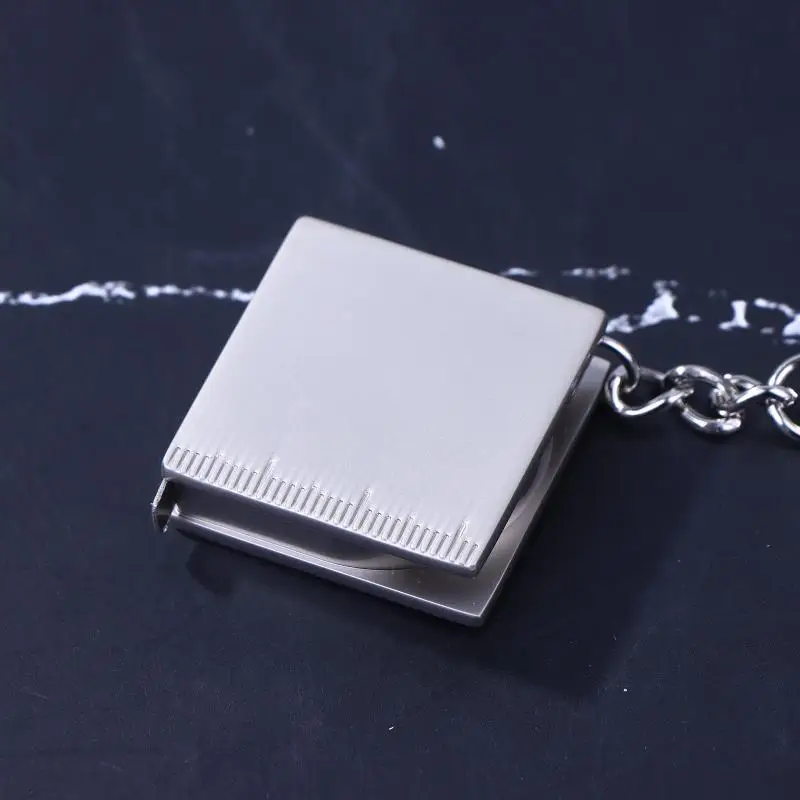 Portable Measuring Tool Square Steel Ruler Key Ring Pull Ruler Tape Measure Keychain Retractable Rule Measure Range 70-80cm