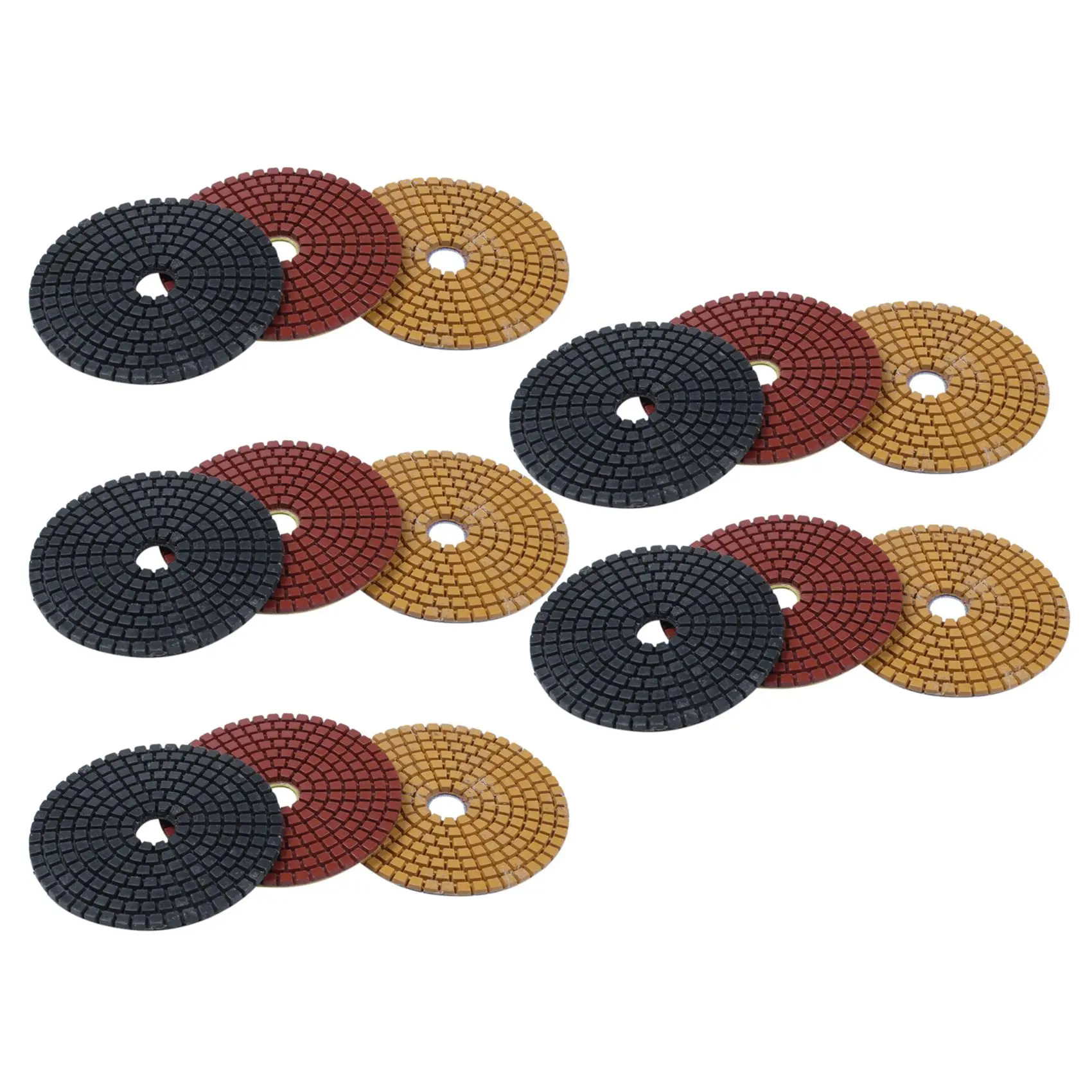 

Special Offer~15 Pieces 100Mm Diamond Flexible Wet & Dry Polishing Pads 3 Step Floor Polish For Stone Marble Tile