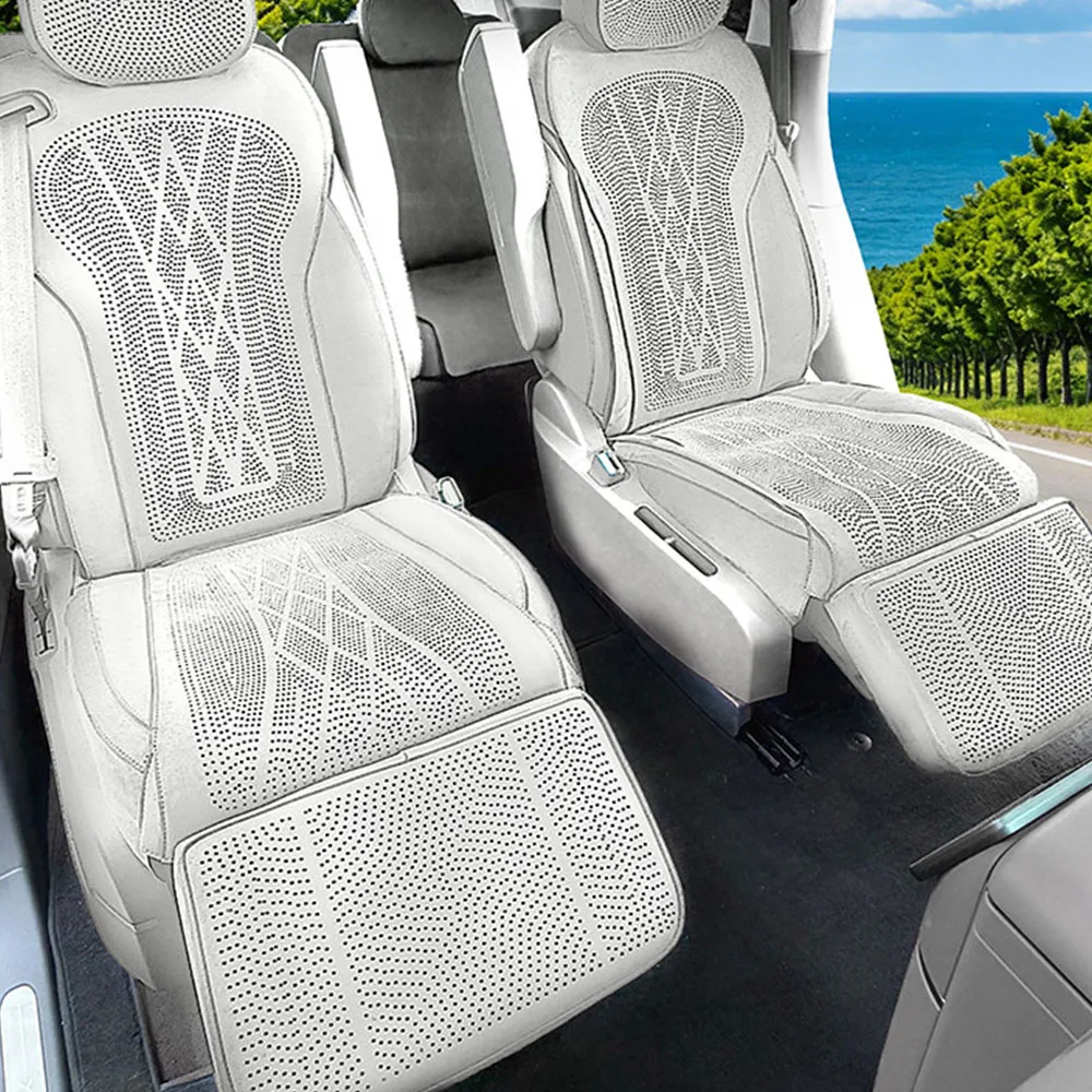 Car Three Row Seat Cushion Cover All-Weather Full Wrap Leather Cover Seat Cushion Custom Accessories For Xpeng GX
