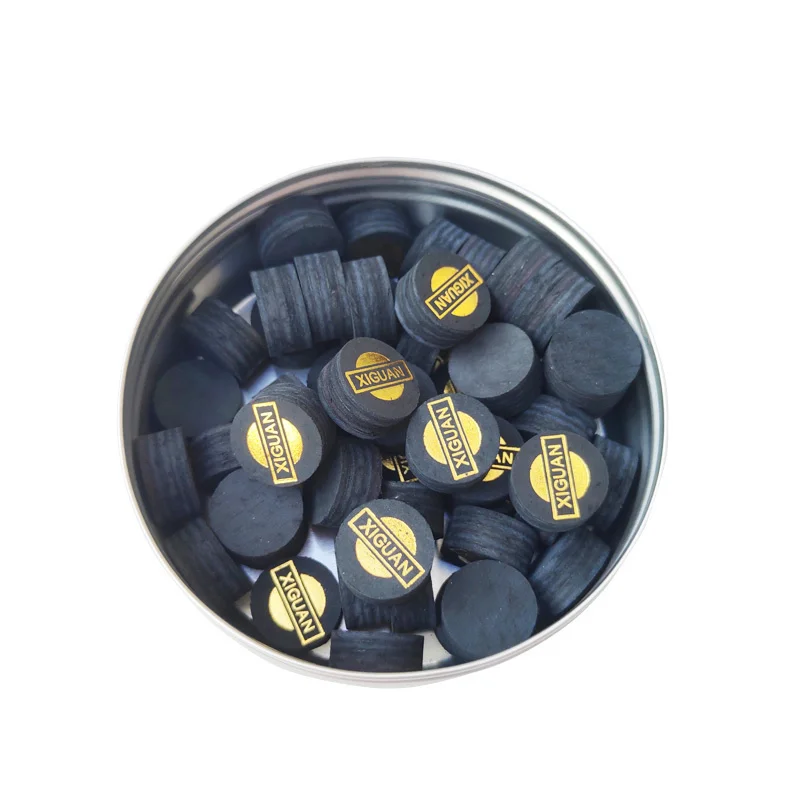 5pcs Pool Cue Tips 14mm Billiard Heads Tips M Hardness 5 Layers Baked Leather Billiard Accessories