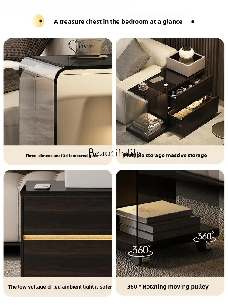 

yj21 sofa side cabinet removable Italian minimalist side cabinet living room small coffee table