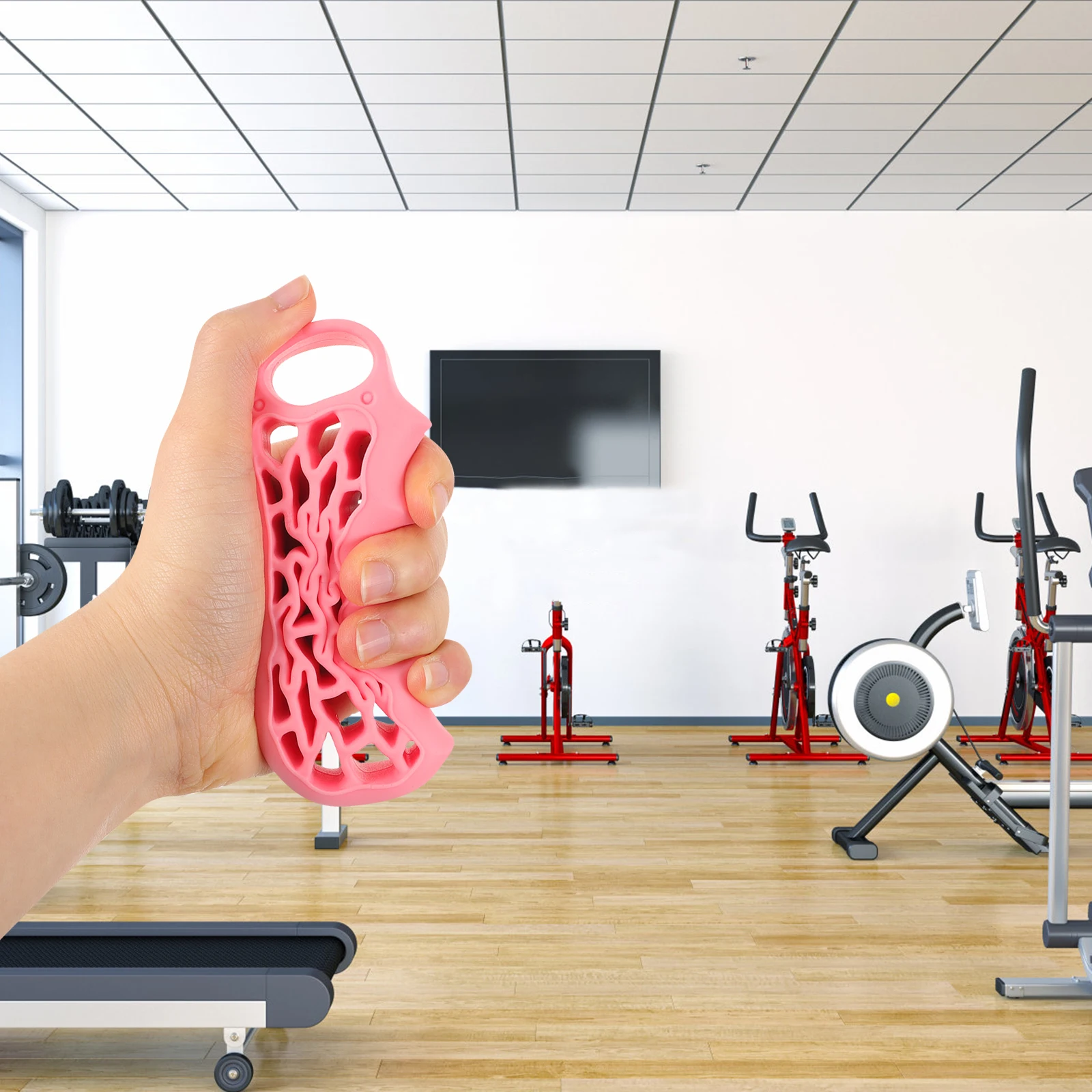 

Massage Grip Fitness Hand Exerciser Adjustable Silica Gel Forearm Strength Ring