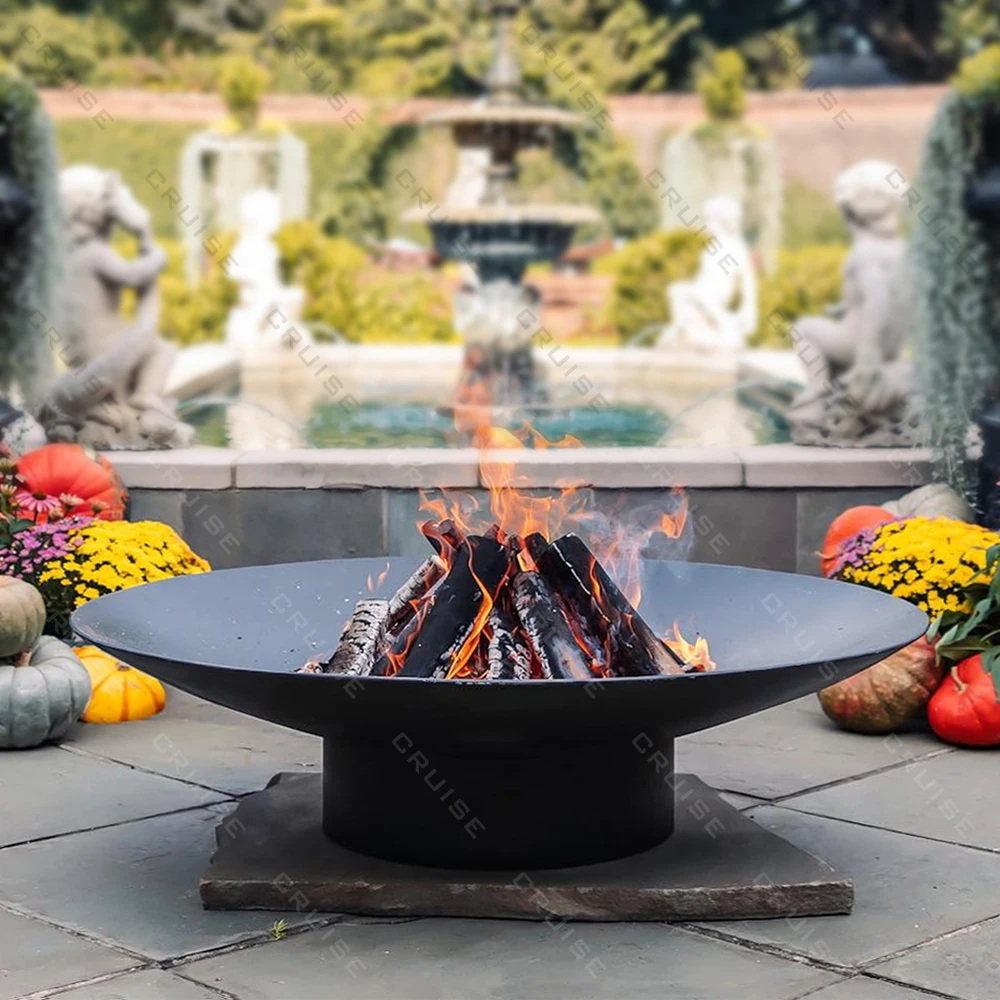 

CRUISE Outdoor Villa Garden Freestanding Round Fireplace Firebowl 800mm Wood Burning/Natural Gas/Alcohol Furnace Core Firepit