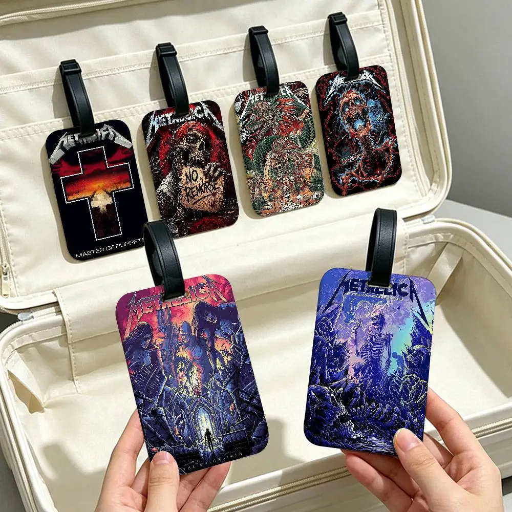 HOT Rock Band Cool M-METALLICAS PVC Anti lost Luggage Identifier Tag Removable Information Card Holder Travel Baggage Tag