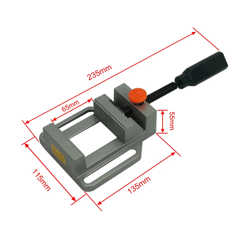 Precision Aluminium Alloy Flat Tongs Vise QGG Style Mini Machine Vice for Milling Machine Bench Drill CNC DIY Clamp Fixture