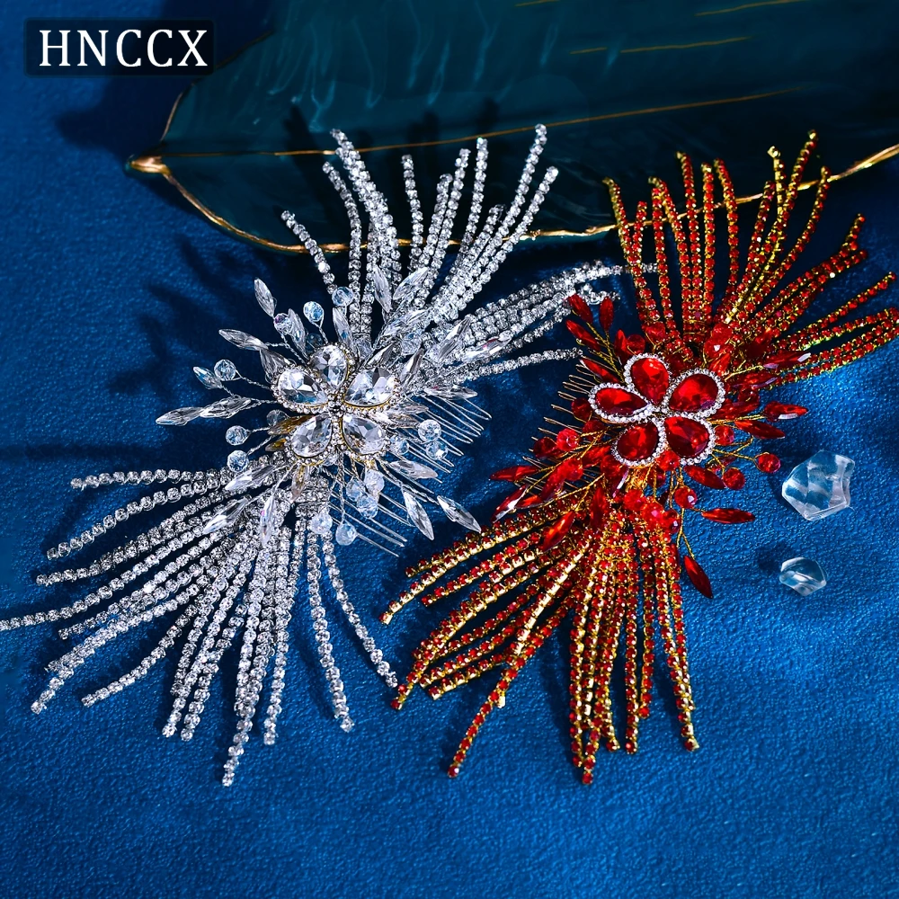 

HNCCX Bridal Rhinestone Hair Comb Bridesmaid Bride Headdress Fashion Headwear Crystal Headpiece Wedding Hair Ornaments CP867