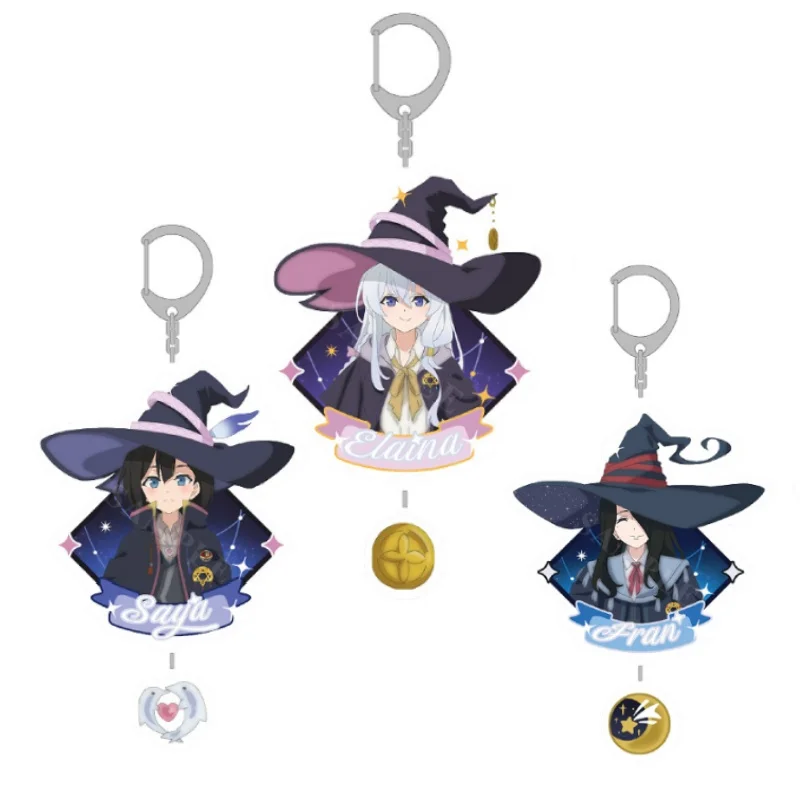

Acrylic Keychain Anime Wandering Witch: The Journey of Elaina Pendant Decoration Accessories Ornament Hanging Keyring Gifts Toy