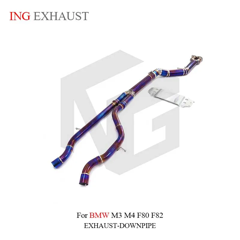 ING titanium alloy Exhaust System Middle Pipe For BMW M3 M4 F80 F82 Performance Auto motor Exhaust System