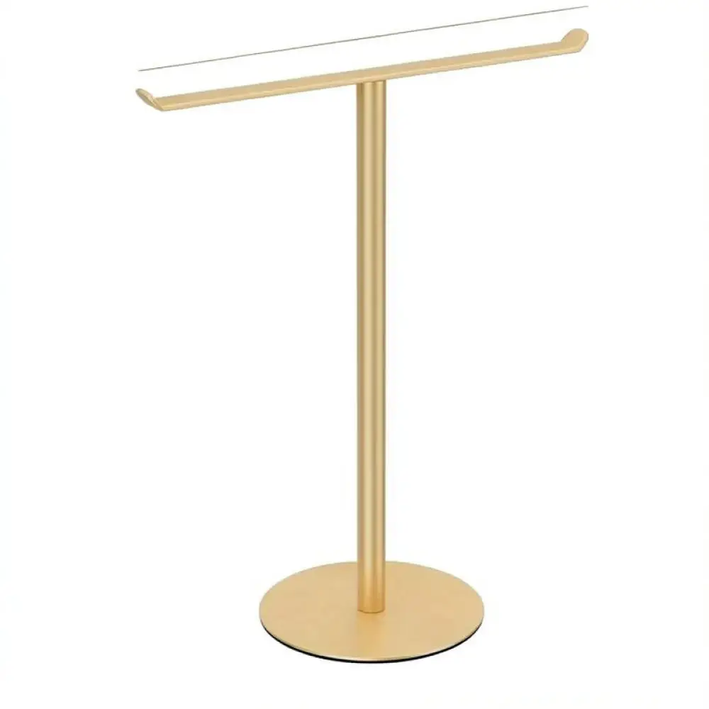 Modern Countertop Towel Stand Black T Shaped Hand Towel Holder Punch Free Rack For Bathroom Vanity Kitchen Organizer