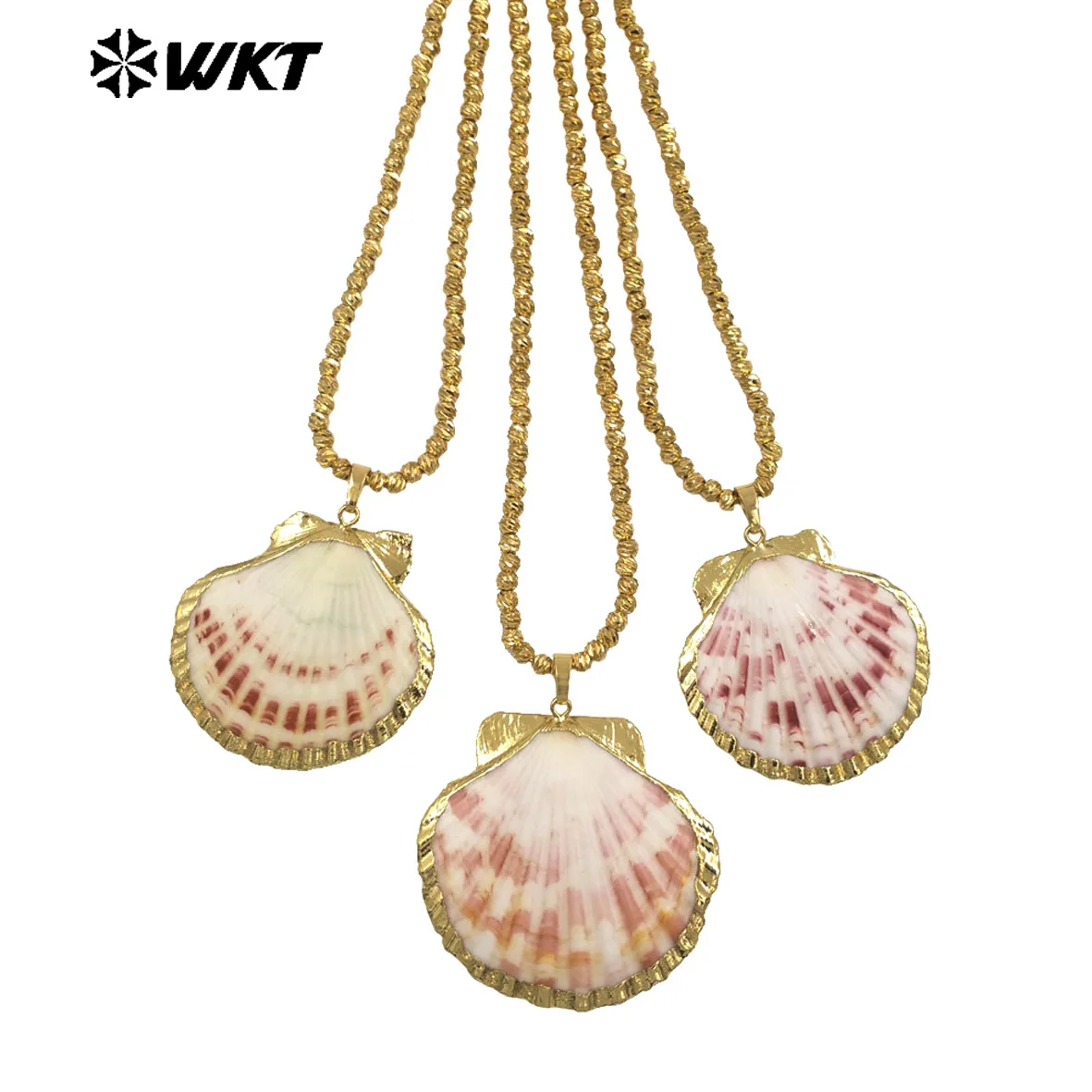 WT-JN341 Wonderful Scallop Shell 18inch Fashion Necklace With 18k Real Gold Plated For Girls Jewelry ACC