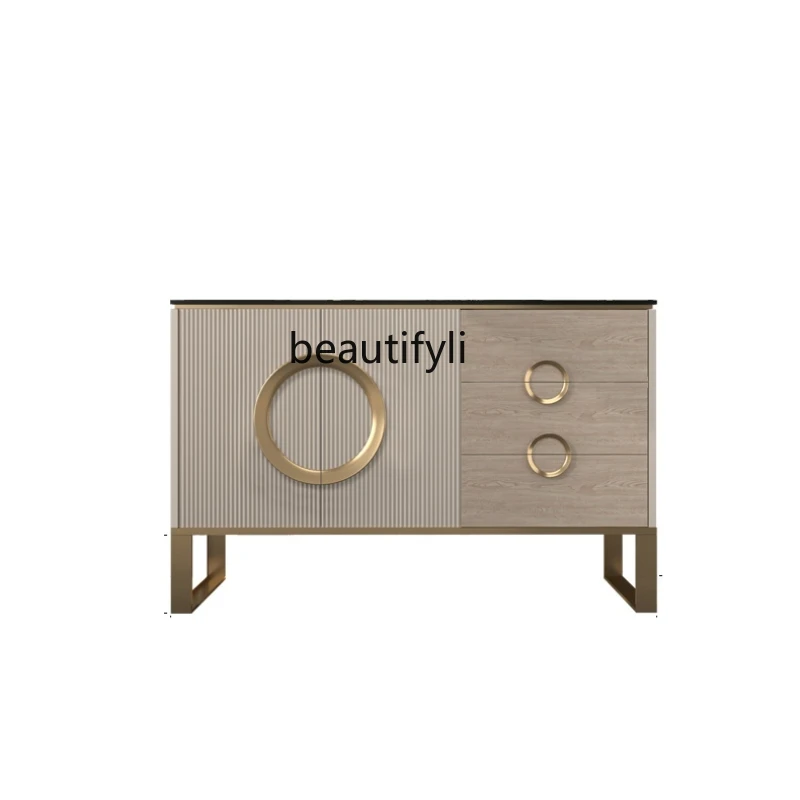 

zq Affordable Luxury Style Entrance Cabinet Modern Minimalist Italian Storage Cabinet Locker Sideboard Cabinet