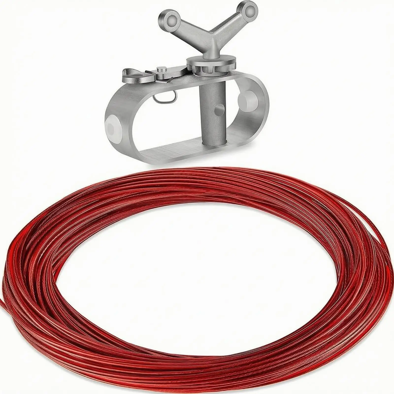 Steel Hand Winch Cable for Pool Cover Securing Above Ground Winter Tarp Tightener for Round Oval Rectangular Pools