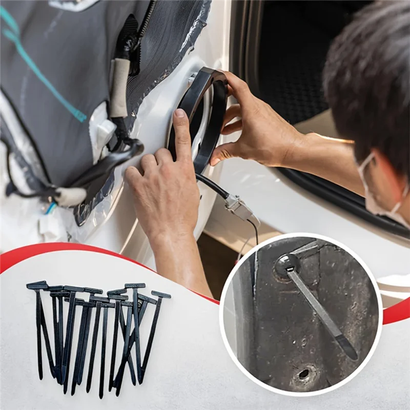 ABBO-100PCS Universele Nylon Kabelbinder Gesp Auto Fastener Schroef Voor Auto Spatbord Kofferbak Bumper Reparatie, Thuis & Garage