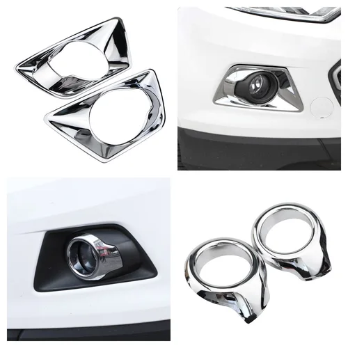 Para Ford Ecosport 2013 2014 2015 2016 2017 faro antiniebla delantero cubierta embellecedora marco de luz antiniebla ABS accesorios cromados