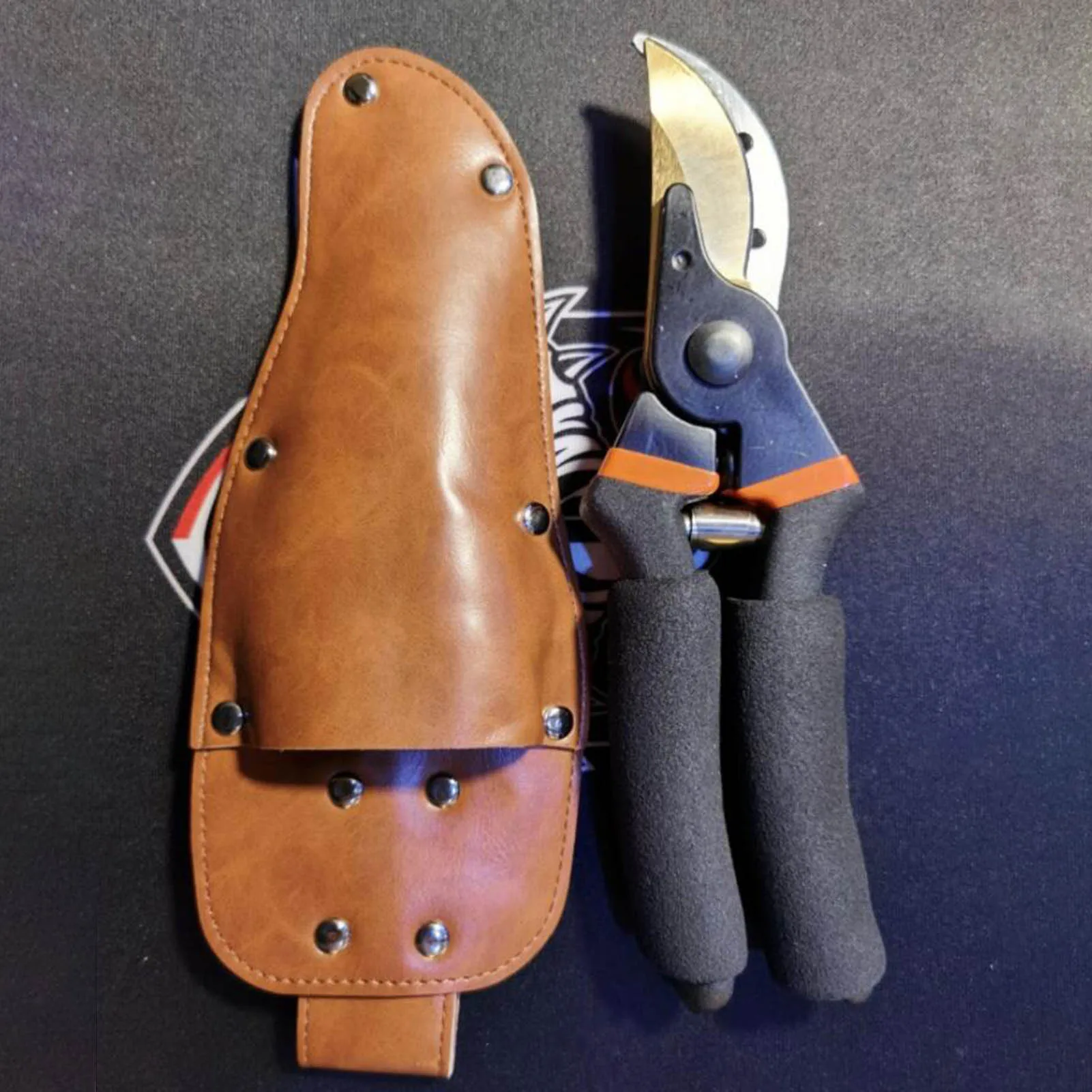 Gardening Pruner Sheath Protective Case Multifunction Leather Waist Hanging Pruner Shears Case Cover Garden Tool Bag