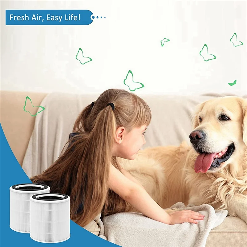 A35T-AP005 Replacement Filters for TaoTronics TT-AP005 Air Purifier, H13 True HEPA and Activated Carbon Filter Accessories