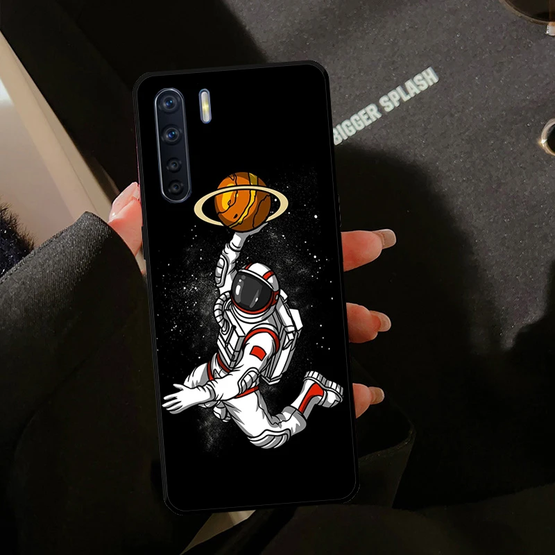 Astronaut Soccer Basketball Case For Oppo A57 A17 A77 A94 A74 A54 A80 A60 A40 A18 A38 A58 A78 A98 A96 A76 A16 A15 A6 Pro