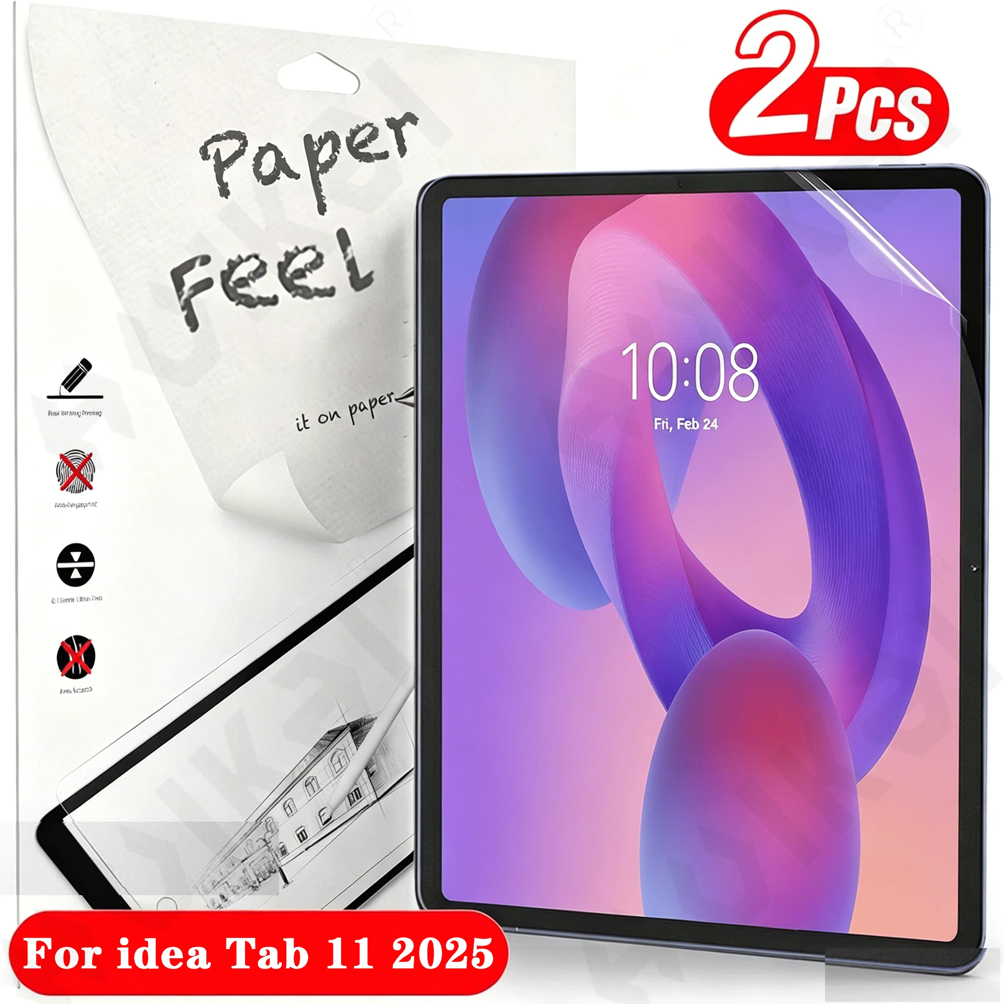 

2 Pack For idea Tab 11 2025 Paper Feel Like Screen Protector Ultra Clear Soft TPU Film HighAnti-Scratch Protective Film No Glass