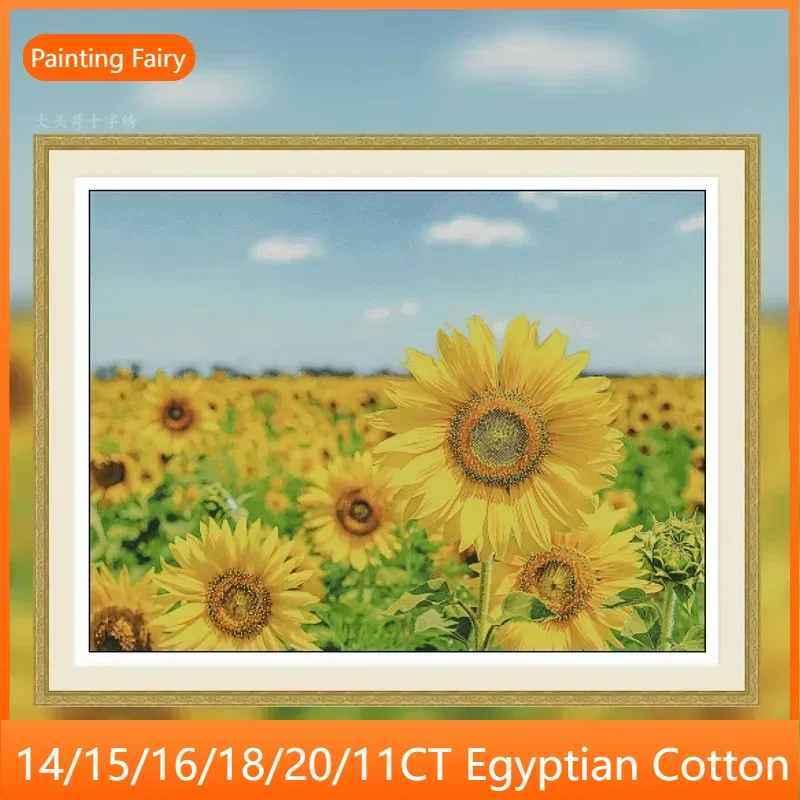 【ZZ1815- Wind leanin】 Cross Stitch Hand Embroidery Kit 14CT 16CT, Creative Needlework Project, Preprinted Fabric