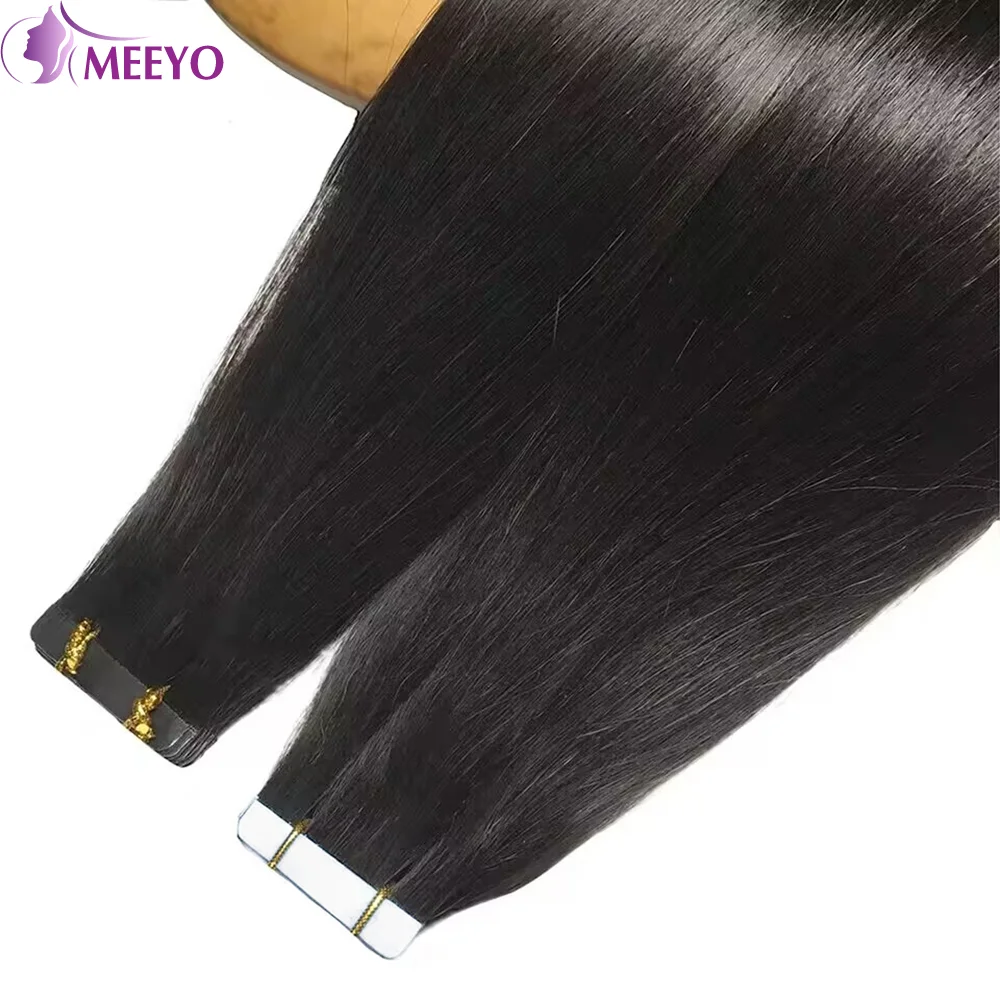 Fita reta em extensões de cabelo para mulheres, cabelo humano, cabelo brasileiro, cor da natureza, #2, 16 "a 26", 50g por pacote, 20 pcs