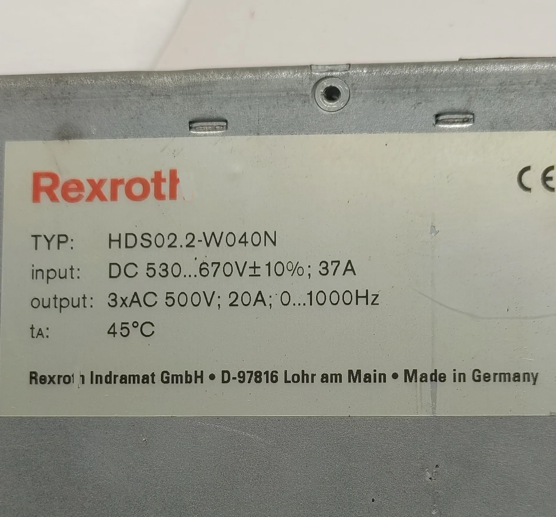 HDS02.2-W040N-HS12-01-FW محرك سيرفو لـ Rexroth