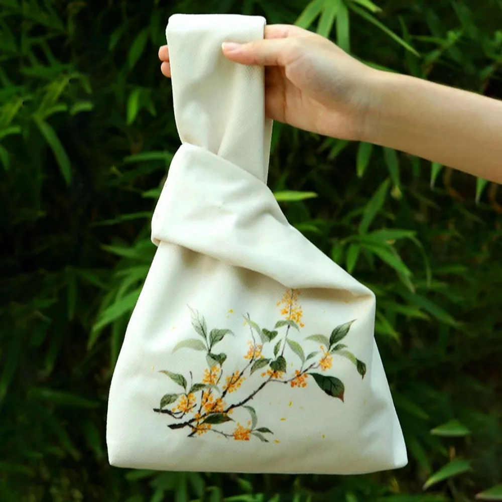 

Portable Pendant Tassel Knot Wrist Bag Pin Card New Chinese Style Handbag Elegant Rabbit Mid-Autumn Festival Pouch Bride