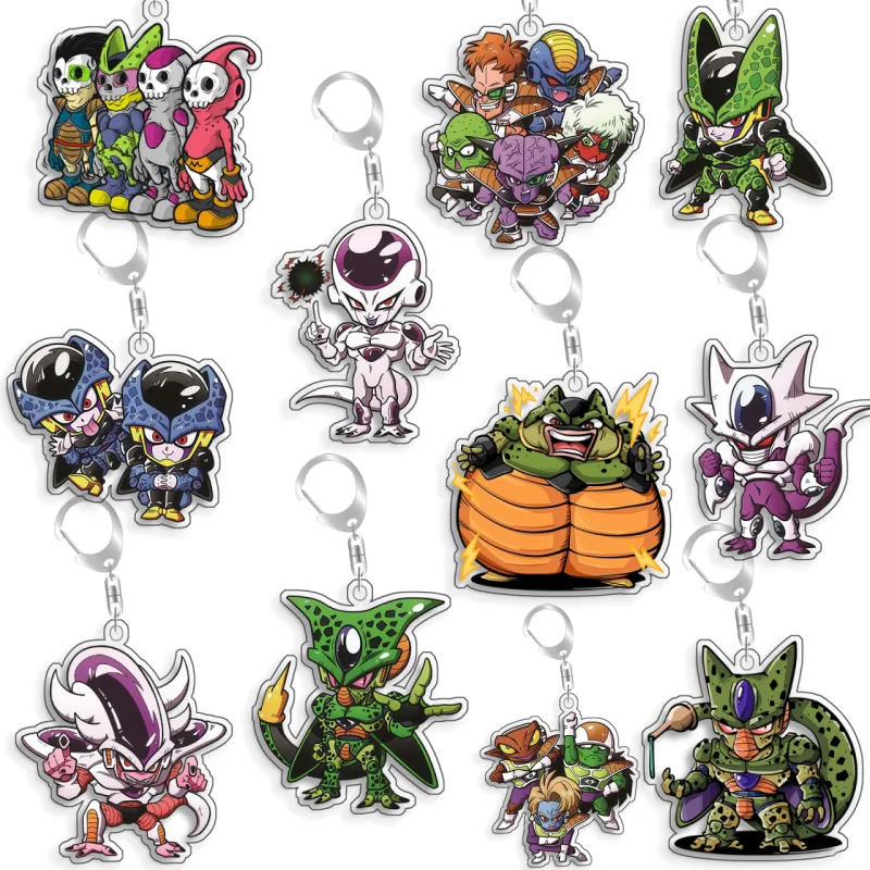 Акриловый брелок-подвеска «Драгон Болл»: Фриза, Селл, Дабура, Гинью Форс, Рекуум, Гулдо. Мультяшный аниме-сувенир, подарок, 5 см.