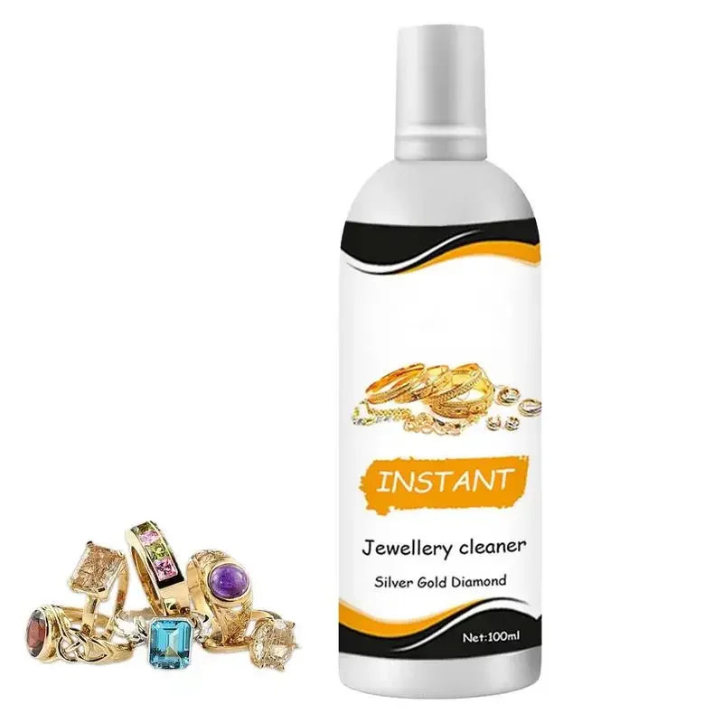 Jewelry Necklace Ring Cleaner Gold Silver Jewelry Cleaning Agent for Maintenance Polishing Spray Ring Care Washing Fluid Cleaner