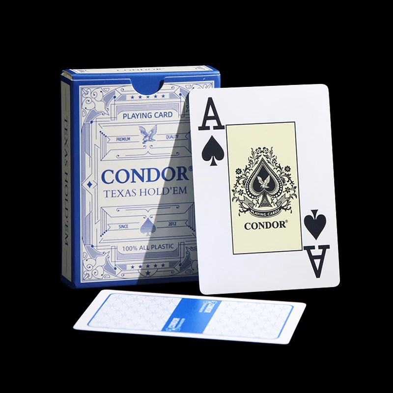 CONDOR High Quality Waterproof Plastic Poker Playing Cards PVC Playing Cards   For Casino Club Durable  Playing Cards