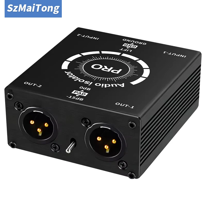 XLR Audio-Isolator Stromstörungsunterdrückung Mixer Mikrofon-Filter gegen gemeinsame Erdungsstörungen Multifunktionaler Rauschisolator-Messgerät