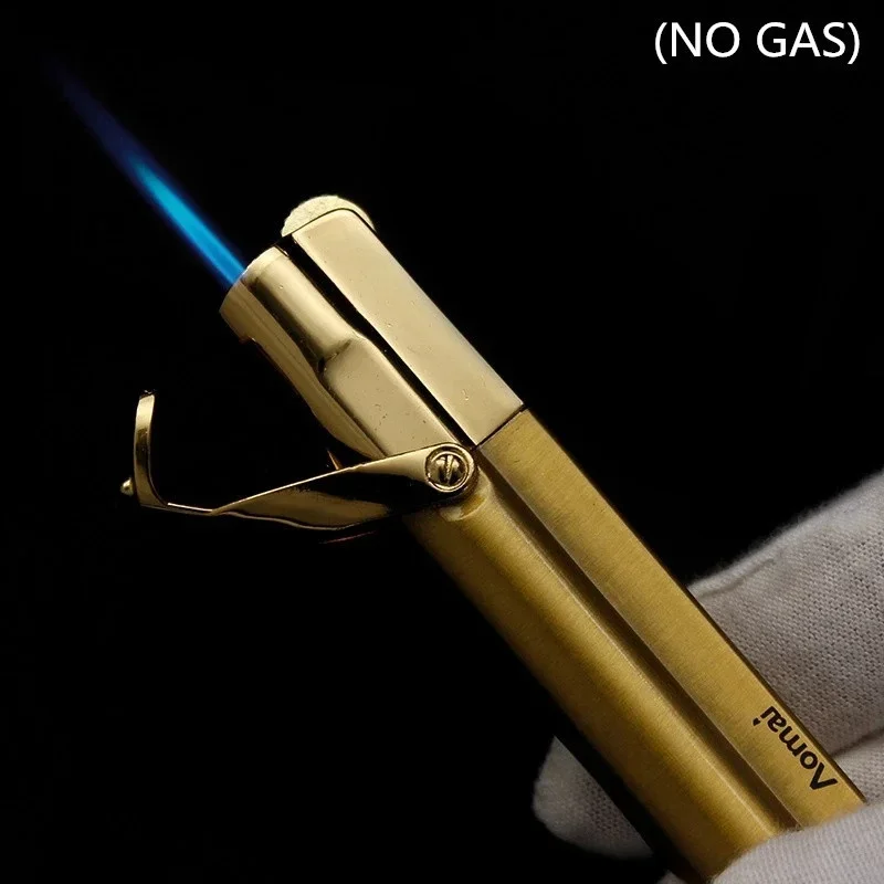 

Grinding wheel small spray gun fixed butane lighter men's cigarette accessories metal windproof inflatable lighter（NO GAS）