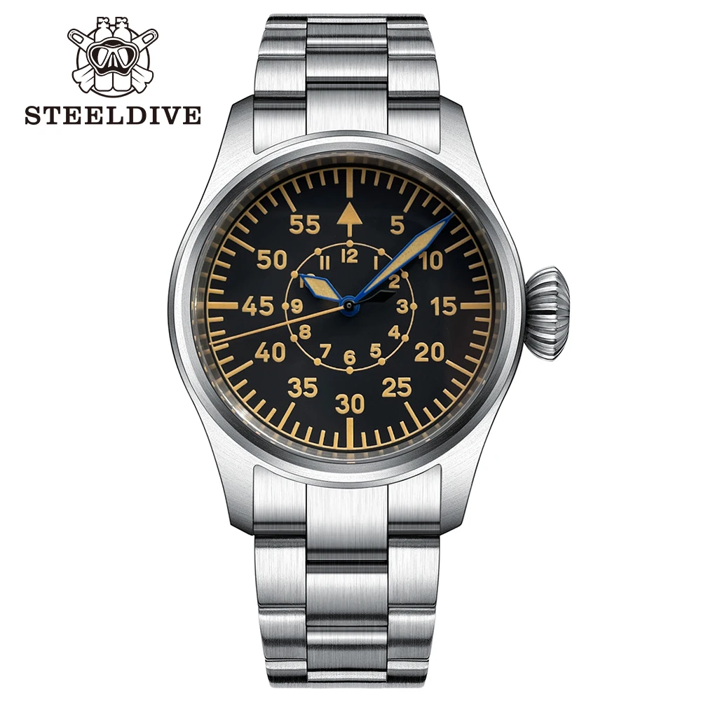 SD1928B New Arrival No Logo Luminous 39MM Simple Design NH35 Automatic 200M Waterproof Dive Watch Reloj with 10MM Crown