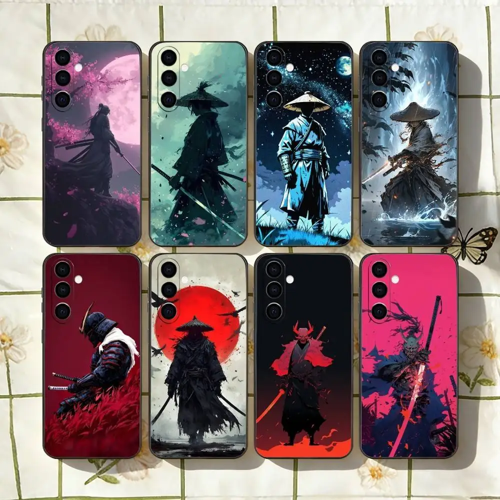 Samurai Art B-Bushido Phone Case For Samsung Galaxy A73,A72,A71,A70,A53,A52,A51,Soft Silicone Black Cover