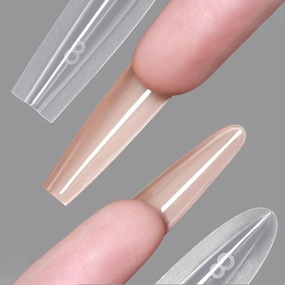 

240pcs Clear Nail Sandwich Dual Forms Nail Art 15 Shapes Quick Building Gel Mold Quick Nail Repairs Extension Gel Builder