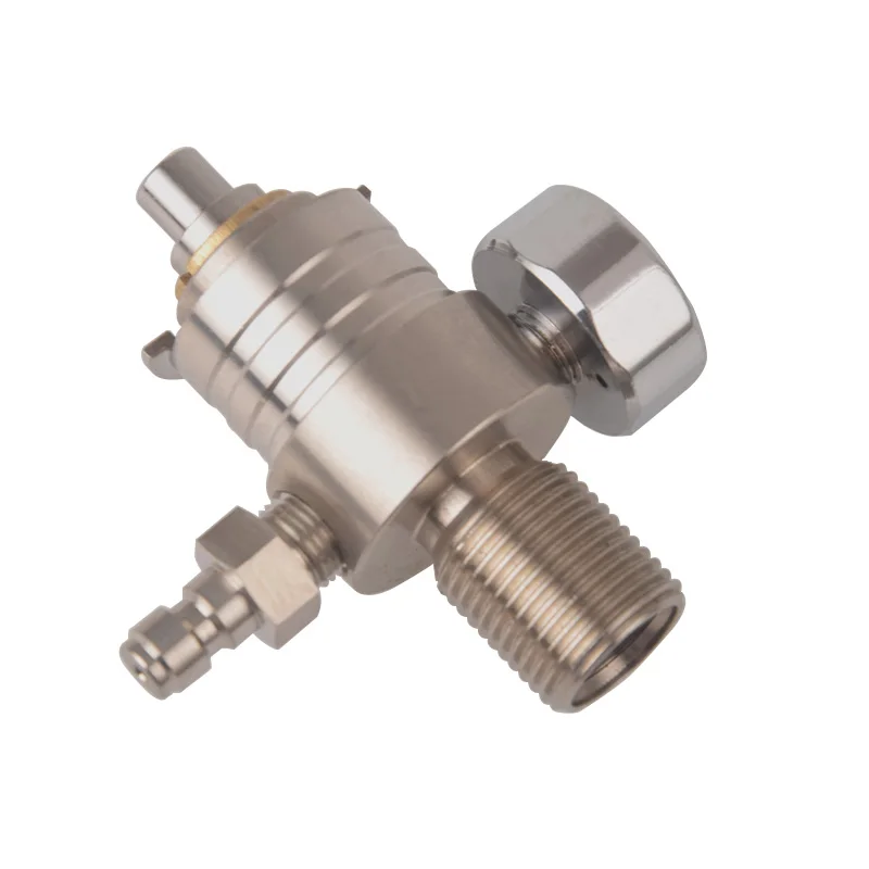 Hpa 304 Válvula de Alimentação do Tanque de ar Cilindro de Gás Conector de Recarga Adaptador Sodastream Co2 Paintball Airsoft Acessórios Aço Inoxidável