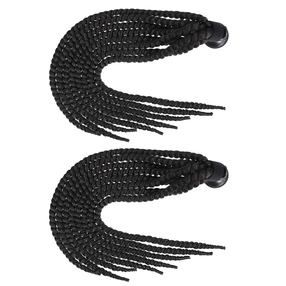 2 Pcs Dreadlocks Ponytail Motorcycle for Woman Decoration Accessory Helmets Motorcycles Women's Supplies Braid Weave