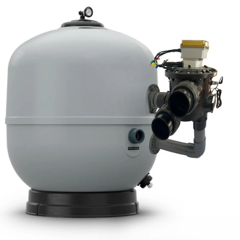 

Commercial pool filte solid-liquid separation